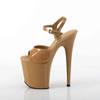 Pleaser - FLAMINGO809 Sandale à bride à la cheville, Pole dance chaussures - Beige Product image